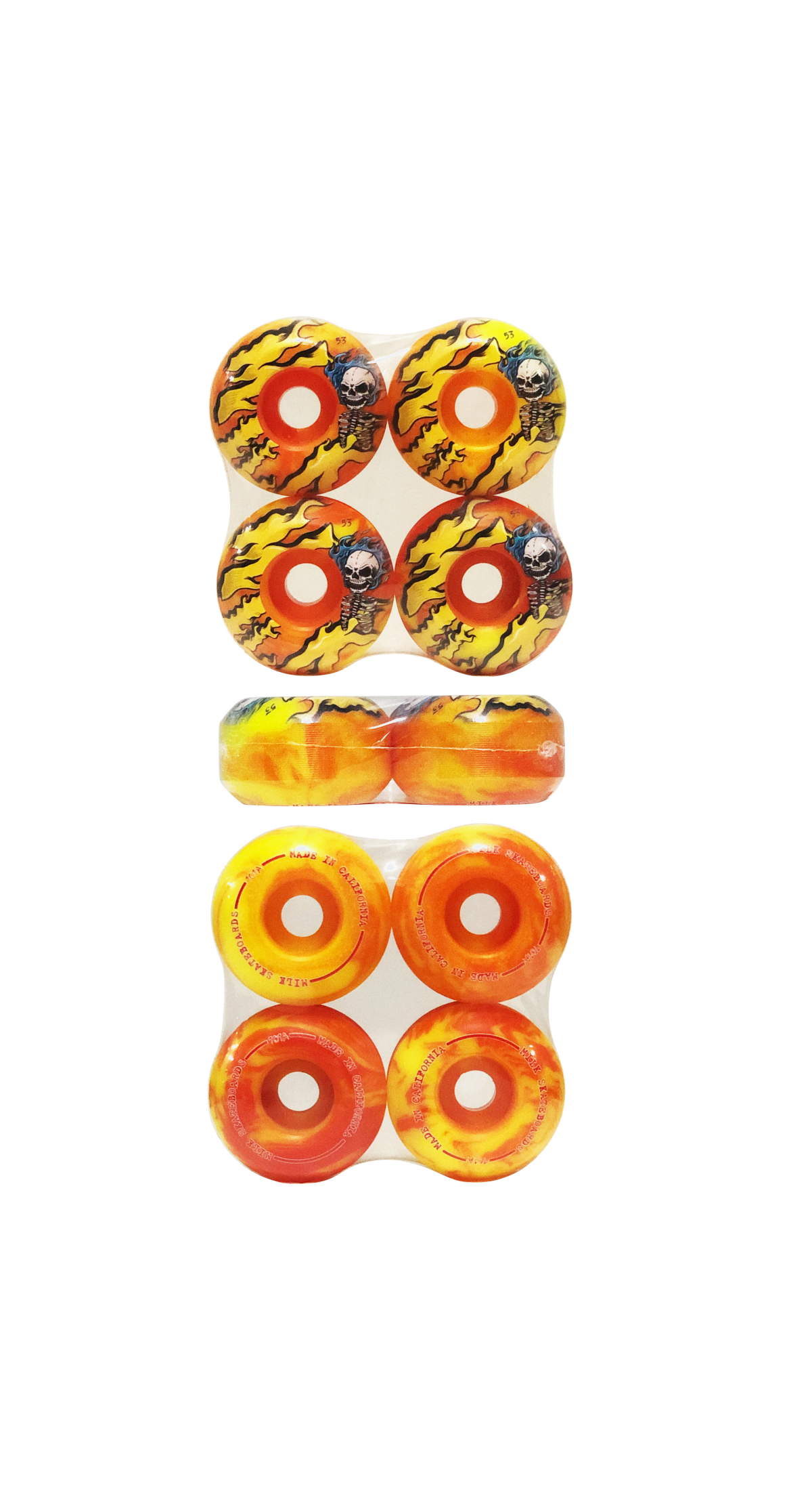 Arte-Roda-Milk-Burning-Skull-53mm-101A-7 Roda Skate Milk Burning Skull 53mm 101a - Imagem 2