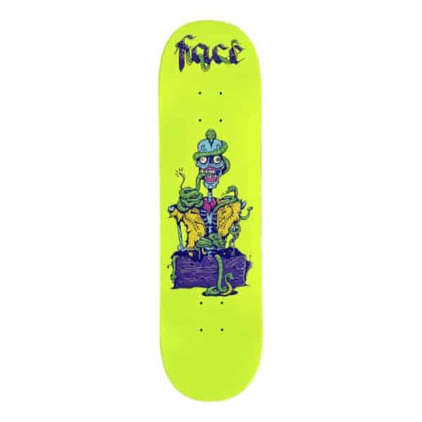 Shape Maple Face Skate Dia de Los Muertos Serpiente Amarillo 8.25