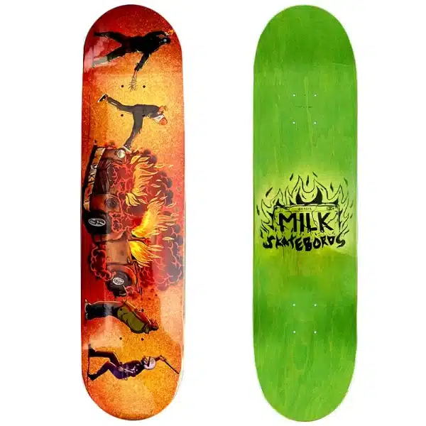 Shape Milk Skateboards Fire Car 8.25