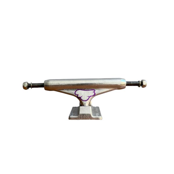 Truck Essência 149 mm - Prata c/ logo Roxa