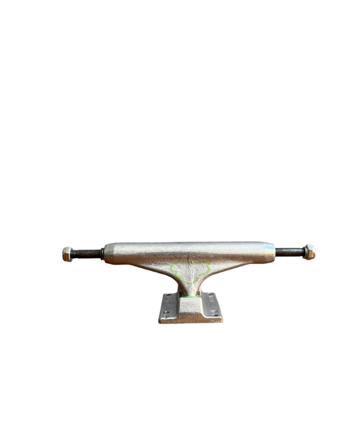 Truck Essência 149 mm - Prata c/ logo Verde Florescente - Imagem 1