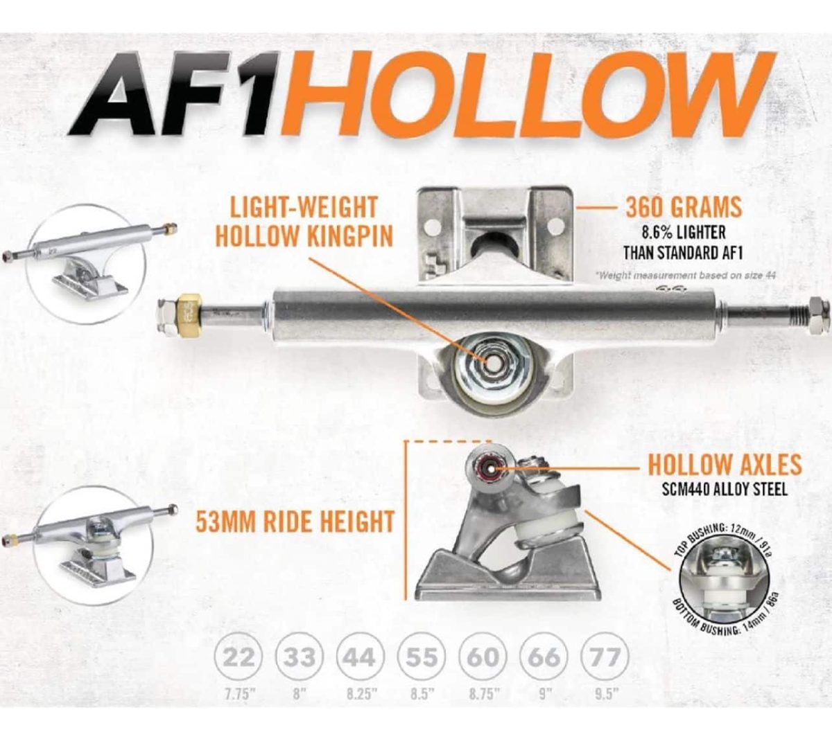 WhatsApp Image 2024-05-28 at 11.53.28 Truck Ace AF1 Hollow Polished 44 - (144mm) - Imagem 5