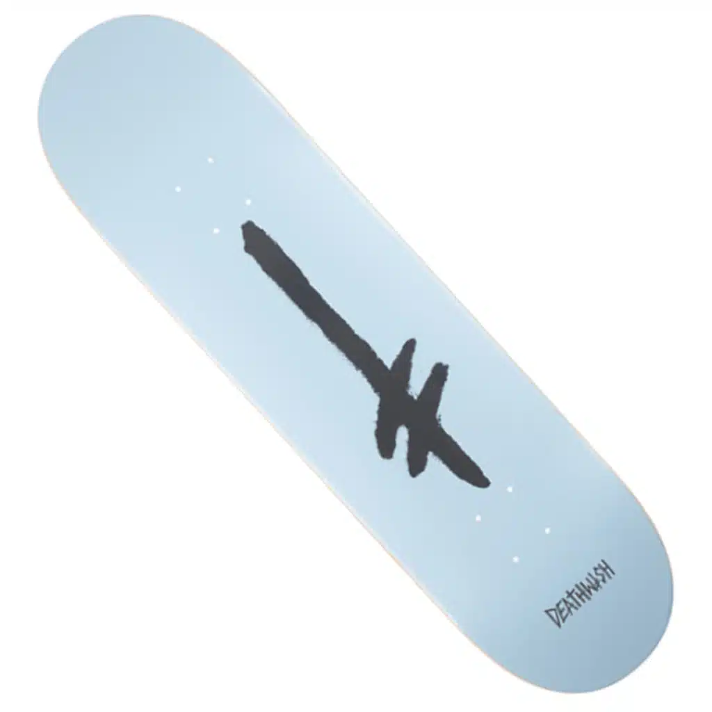 dw-pearl-blue-logo-3-89657752d38ee4a5ac17317574731267-1024-1024 Shape Deathwish Credo Light Blue Pearl Deck 8.25 - Imagem 2